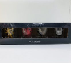 Game of Thrones shot glass set with Targaryen, Baratheon, Lannister, Stark sigils, collectible drinkware, Exit7 Bangladesh
