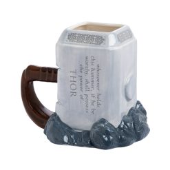 Thor Mjolnir 3D sculpted ceramic mug, Marvel collectible coffee cup, ThinkGeek, Exit7 Bangladesh