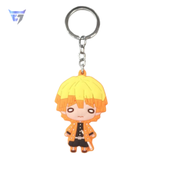 Demon Slayer anime keychain set with Tanjiro, Nezuko, Zenitsu, Inosuke, and Giyu, collectible accessories, Exit7 Bangladesh