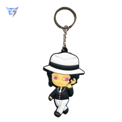 Demon Slayer anime keychain set with Tanjiro, Nezuko, Zenitsu, Inosuke, and Giyu, collectible accessories, Exit7 Bangladesh