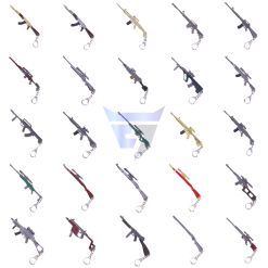 mini gun keychains inspired by PUBG, Free Fire, COD, Fortnite, Battlegrounds, collectible gaming accessories, Exit7 Bangladesh