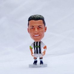 Cristiano Ronaldo mini figure set in Real Madrid, Juventus, Manchester United, and Liverpool style kits, collectible football dolls, Exit7 Bangladesh
