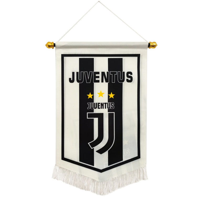 Football club hanging flags for AC Milan, Real Madrid, Inter Milan, Atletico Madrid, collectible wall decor, Exit7 Bangladesh