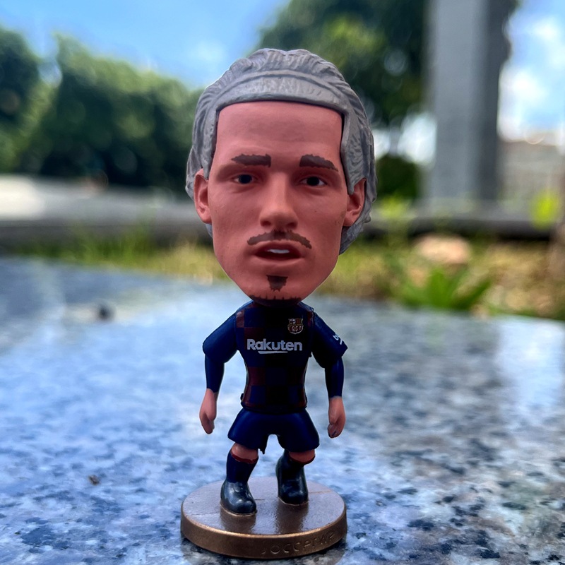 Barcelona football star mini figure set in blue and red kit, collectible PVC toys, Exit7 Bangladesh