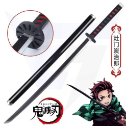 Tanjiro Kamado Black Nichirin Sword Replica Katana from Demon Slayer available in Bangladesh