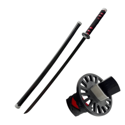 Tanjiro Kamado Black Nichirin Sword Replica Katana from Demon Slayer available in Bangladesh